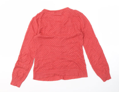 Womens UK Size S Ness Red Cardigan Jumper