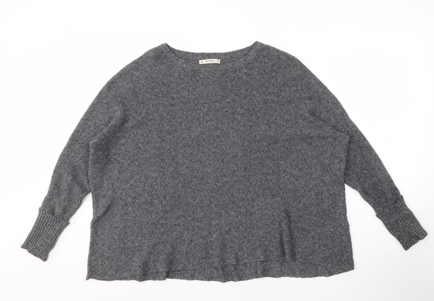 Pull & Bear Women's Grey Knit Pullover Jumper M