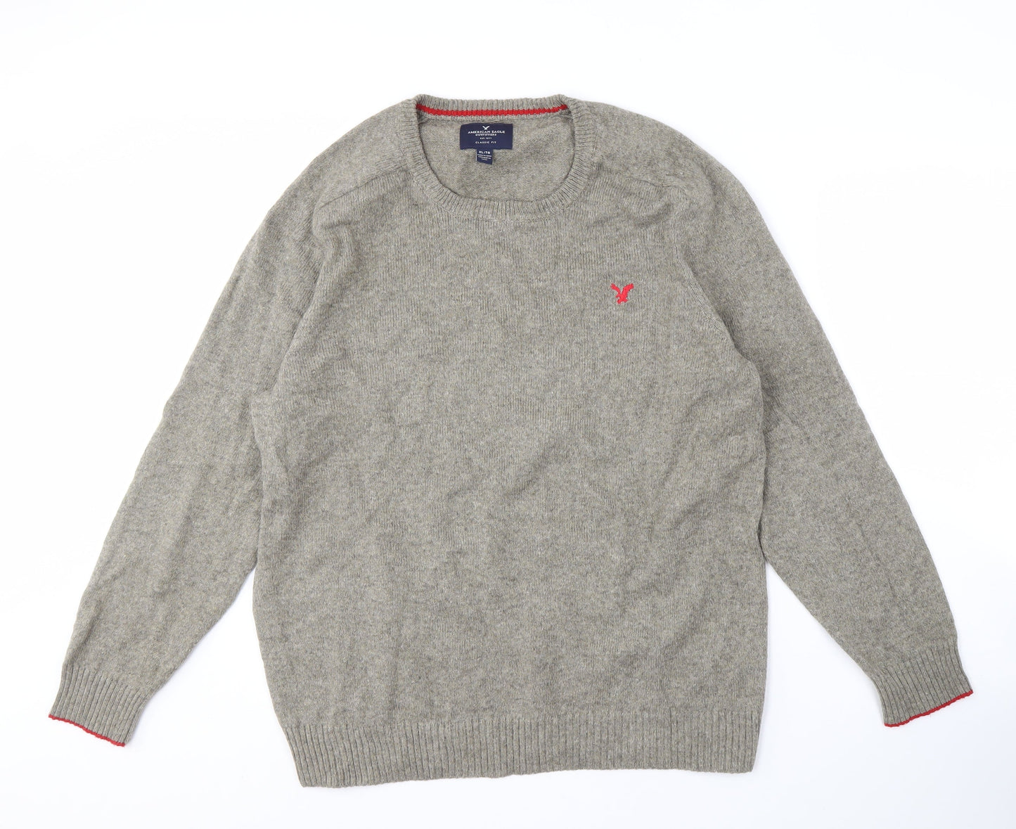 American Eagle Men's Grey XL Pullover Jumper
