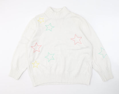 Womens UK Size XL NEXT White Pullover Jumper