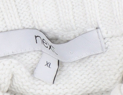 Womens UK Size XL NEXT White Pullover Jumper