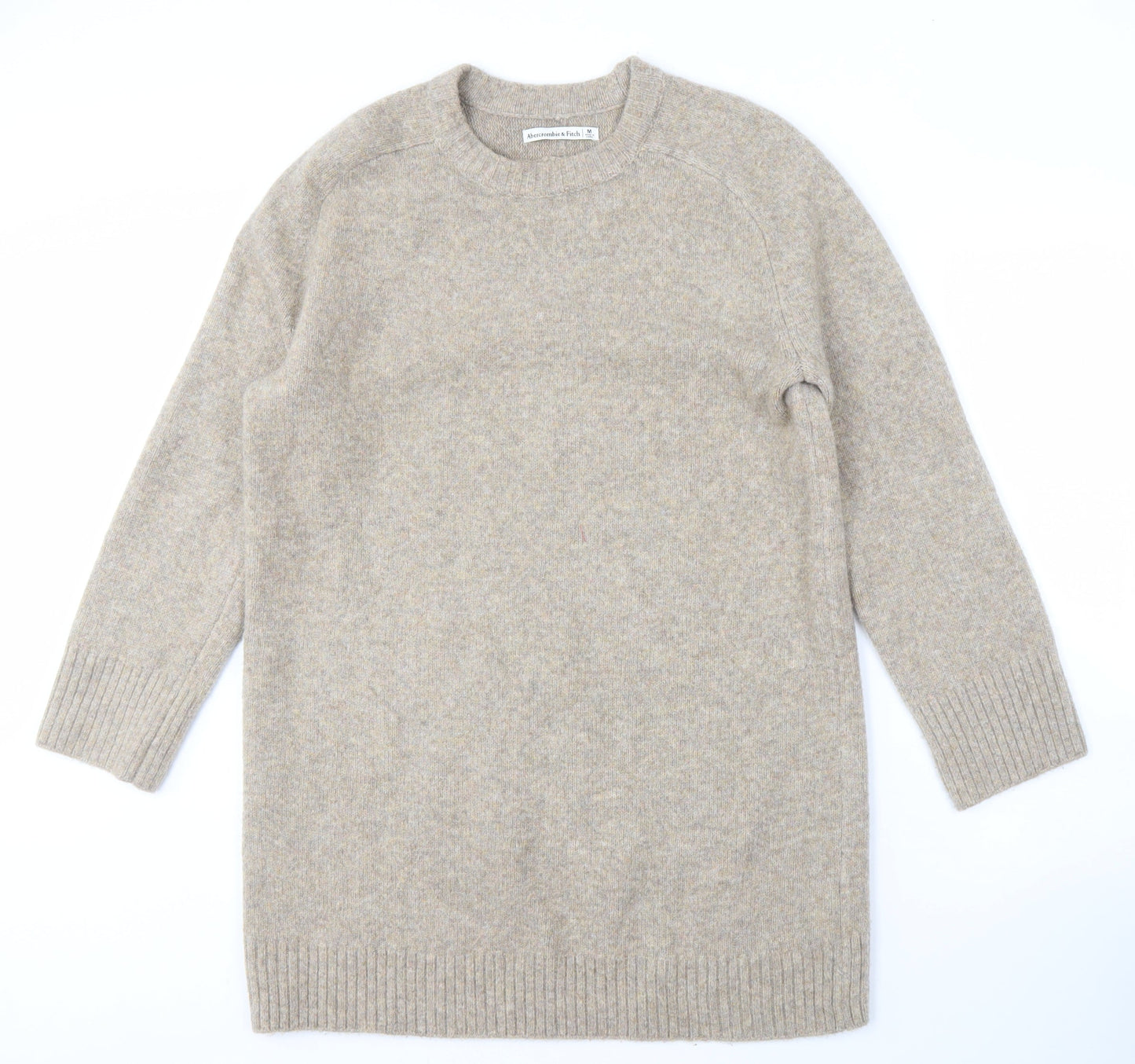 Abercrombie & Fitch Women's Beige Crew Neck Jumper M