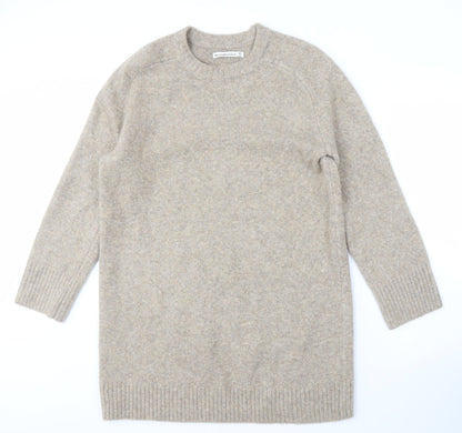 Abercrombie & Fitch Women's Beige Crew Neck Jumper M