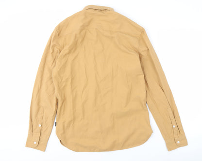 Blakely Men's Beige Long Sleeve Button-Up Shirt L