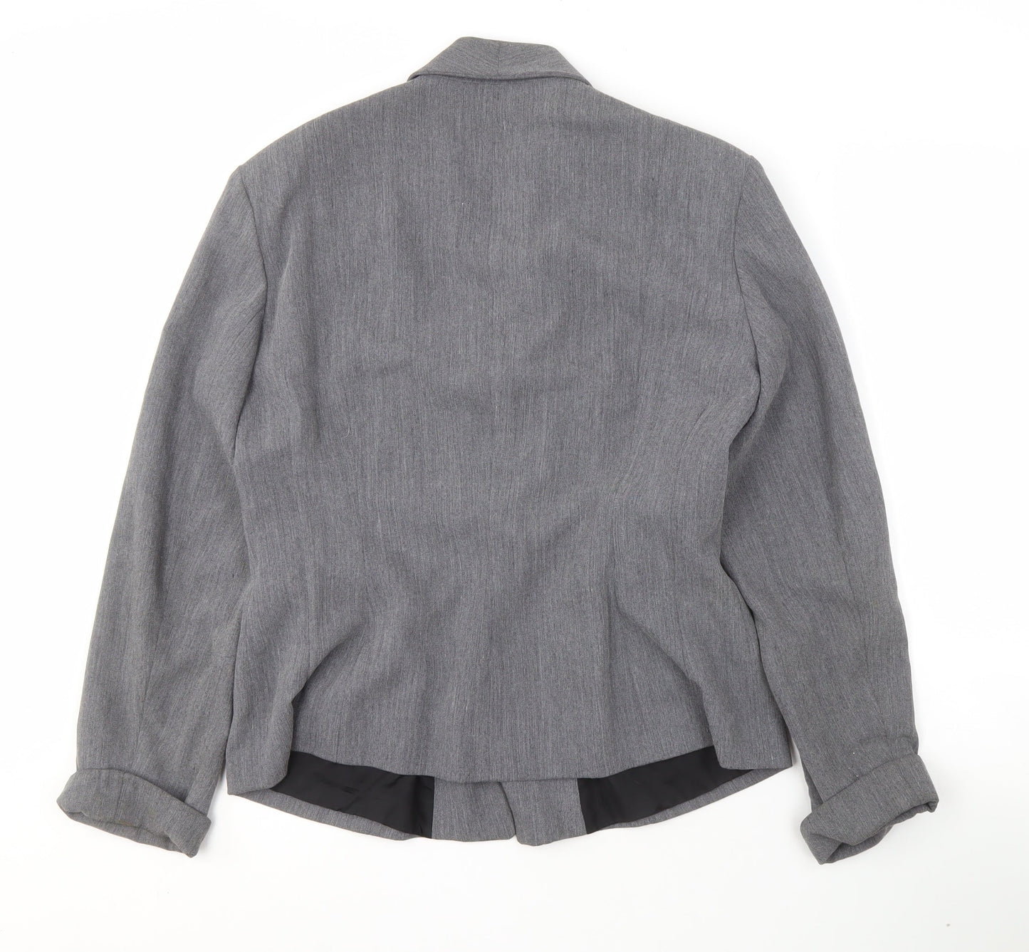 Wallis Women’s Grey Blazer, Size 14, Elegant Four-Button