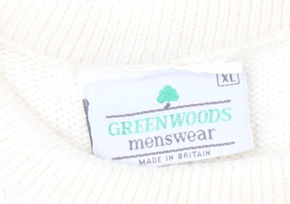 Greenwoods Men's Ivory XL Pullover Jumper