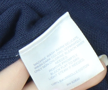 Lands' End Men's Blue Pullover Jumper V-Neck M