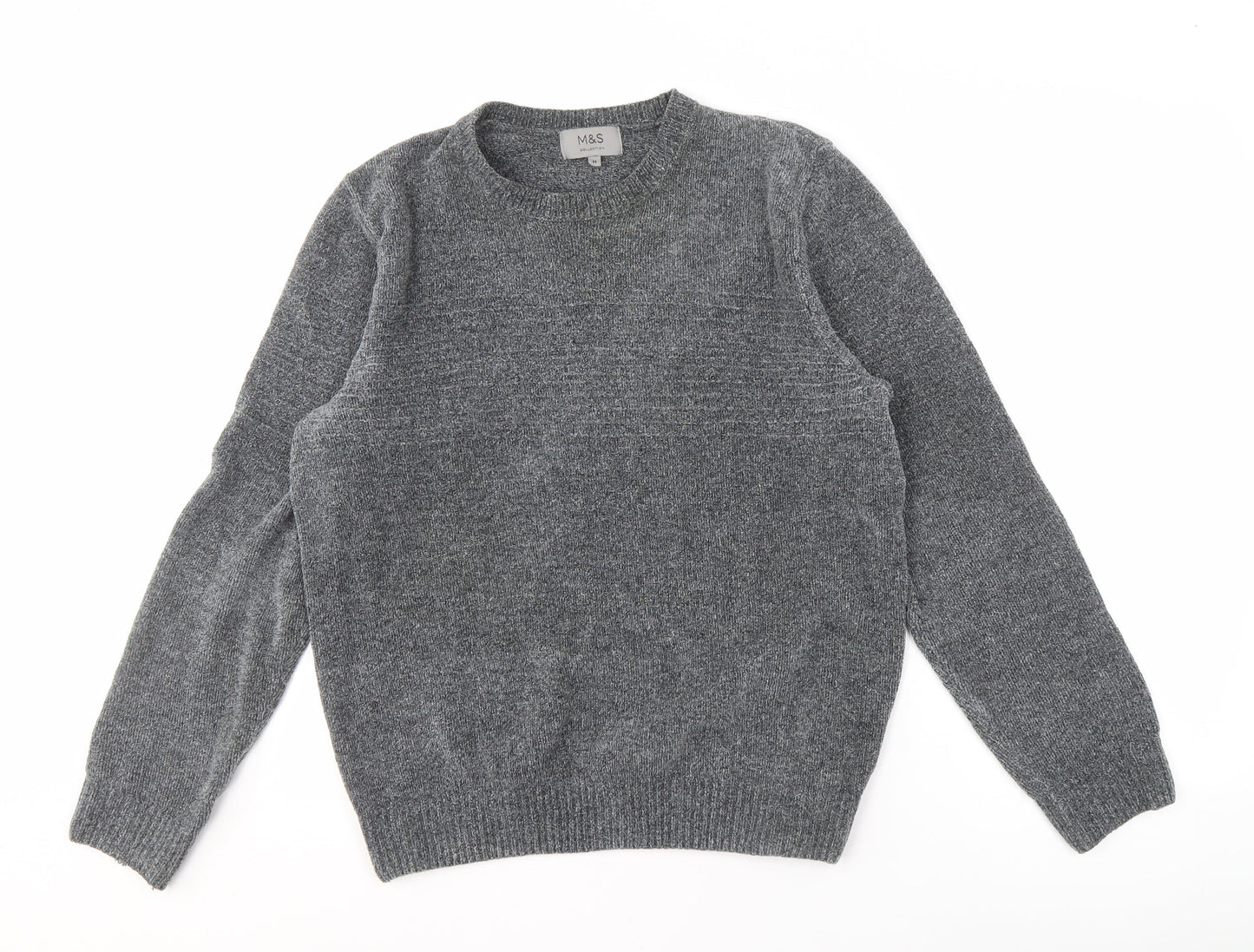 Marks and Spencer Men's Grey Pullover Jumper, M