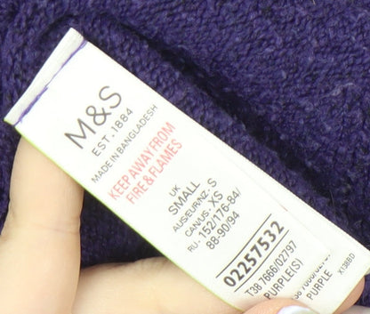 Womens UK Size S Marks and Spencer Purple Pullover Jumper