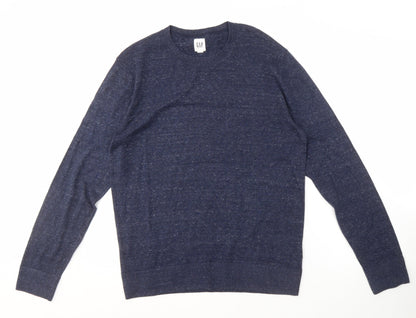 Gap Men's Blue Knit Pullover Jumper Size M