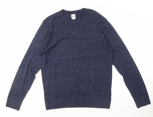 Gap Men's Blue Knit Pullover Jumper Size M