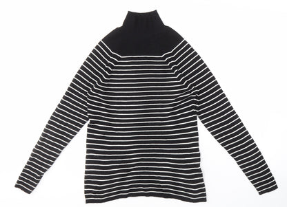 Womens UK Size 14 Marks and Spencer Black Jersey T-Shirt
