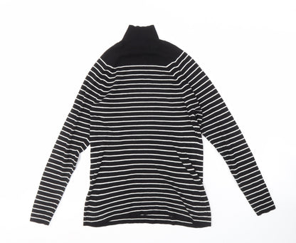 Womens UK Size 14 Marks and Spencer Black Jersey T-Shirt