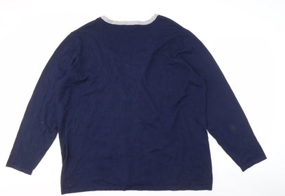 Arista Women's Blue Plus Size Cardigan with Pockets