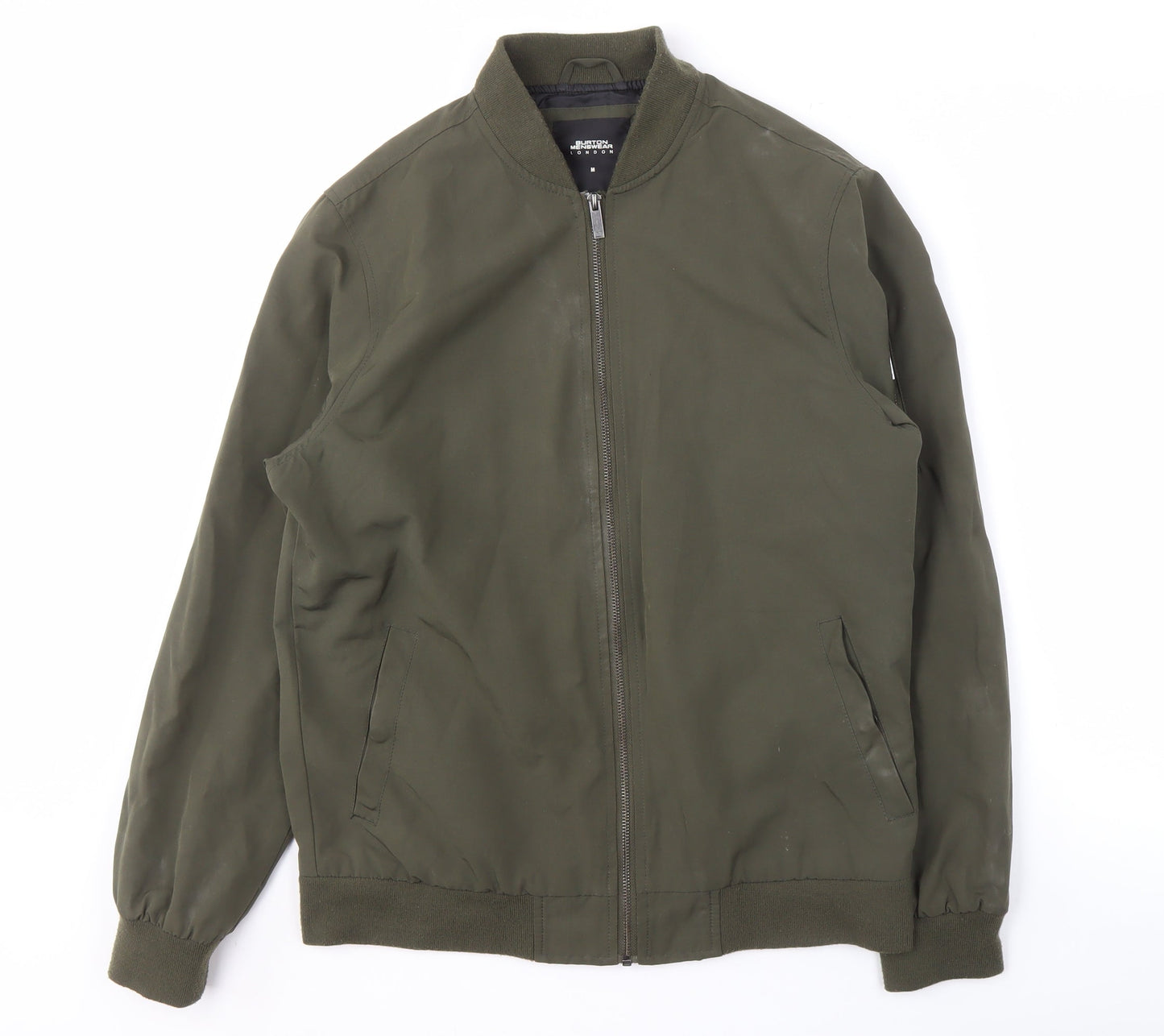 Mens UK Size M Burton Menswear London Green Bomber Jacket