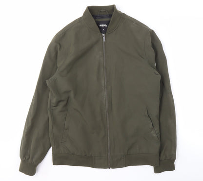 Mens UK Size M Burton Menswear London Green Bomber Jacket