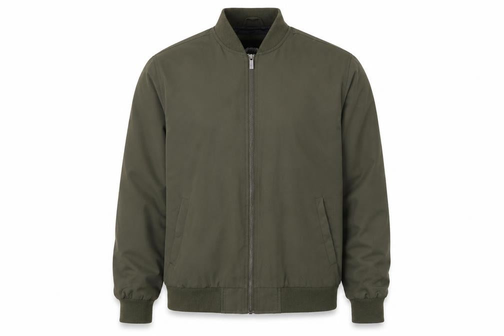 Mens UK Size M Burton Menswear London Green Bomber Jacket