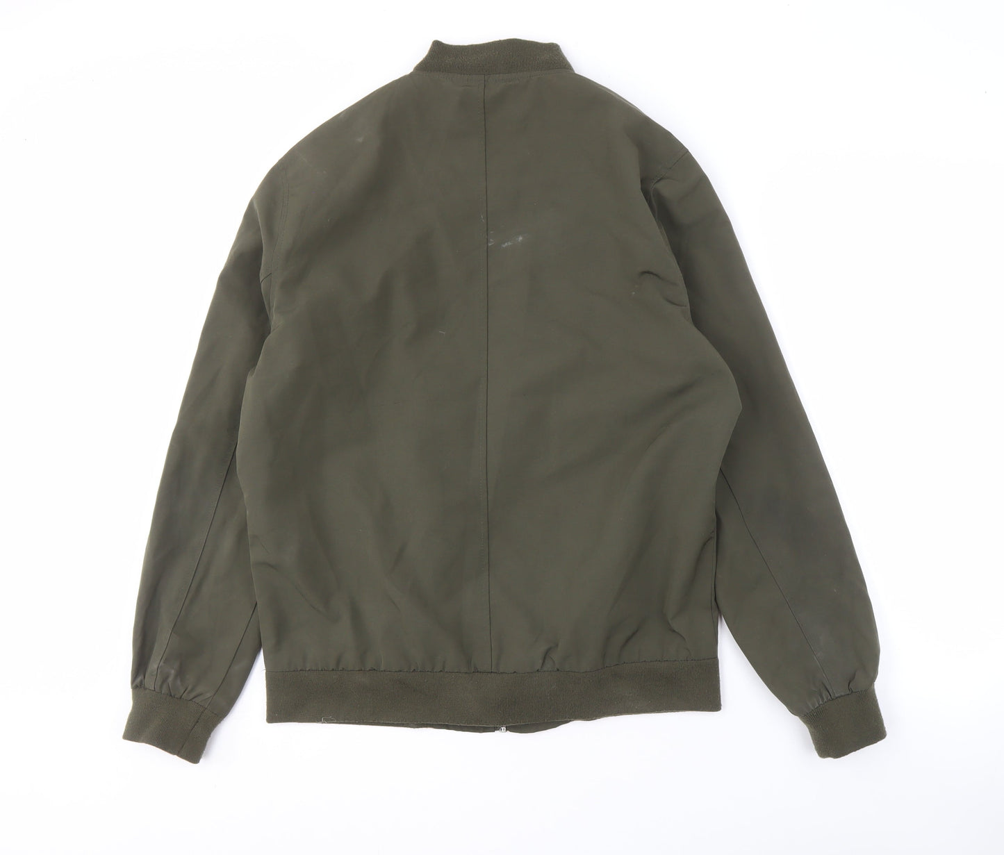 Mens UK Size M Burton Menswear London Green Bomber Jacket