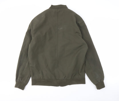Mens UK Size M Burton Menswear London Green Bomber Jacket