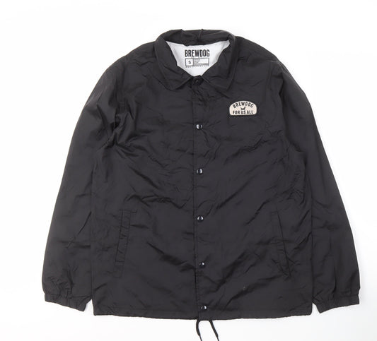 Mens UK Size S Brewdog Black Windbreaker Coat
