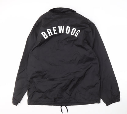 Mens UK Size S Brewdog Black Windbreaker Coat