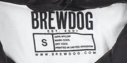 Mens UK Size S Brewdog Black Windbreaker Coat