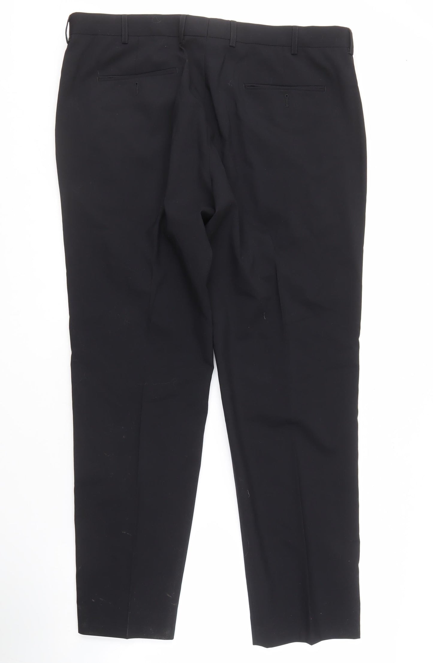 Moss 1851 Men's Black Trousers 40 Waist Wool Blend