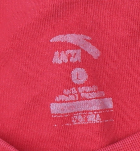 ANTA Men's Red Pullover Sweatshirt L Logo Accent