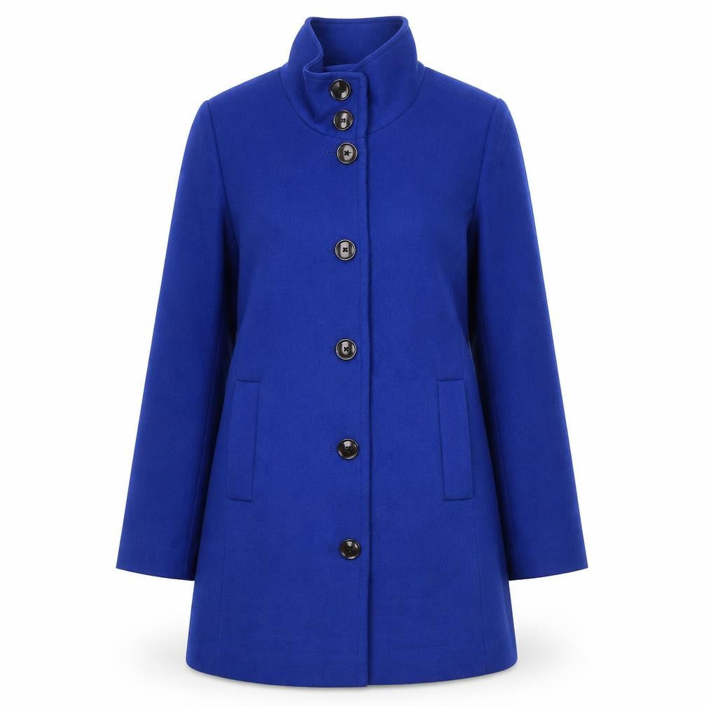 Womens UK Size 12 Lands' End Blue Overcoat