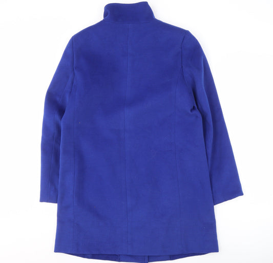 Womens UK Size 12 Lands' End Blue Overcoat