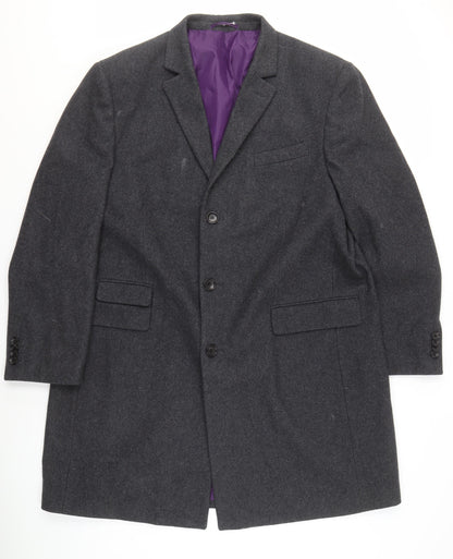 Mens UK Size XL Jeff Banks Grey Overcoat