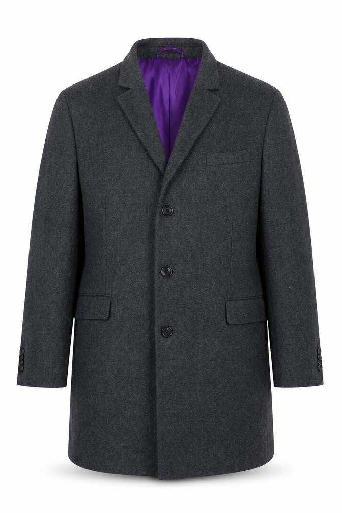 Mens UK Size XL Jeff Banks Grey Overcoat