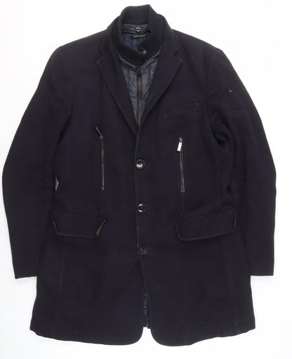 Zara Men's Black XL Military Jacket Coat