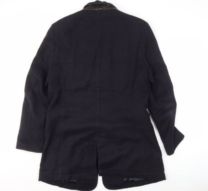 Zara Men's Black XL Military Jacket Coat