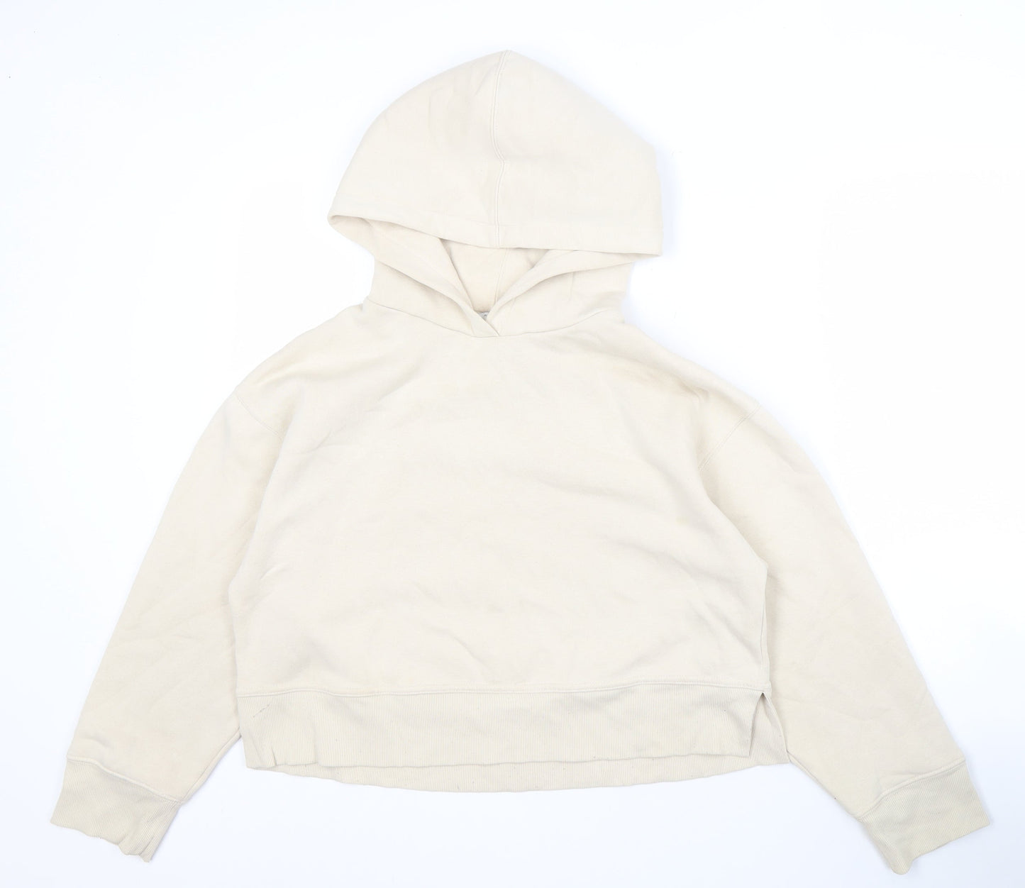 Zara Women’s Beige Pullover Hoodie M Lightweight