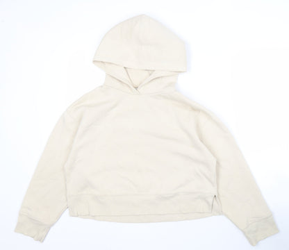 Zara Women’s Beige Pullover Hoodie M Lightweight