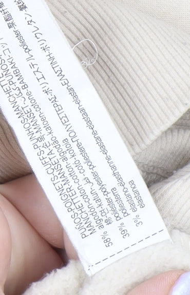 Zara Women’s Beige Pullover Hoodie M Lightweight