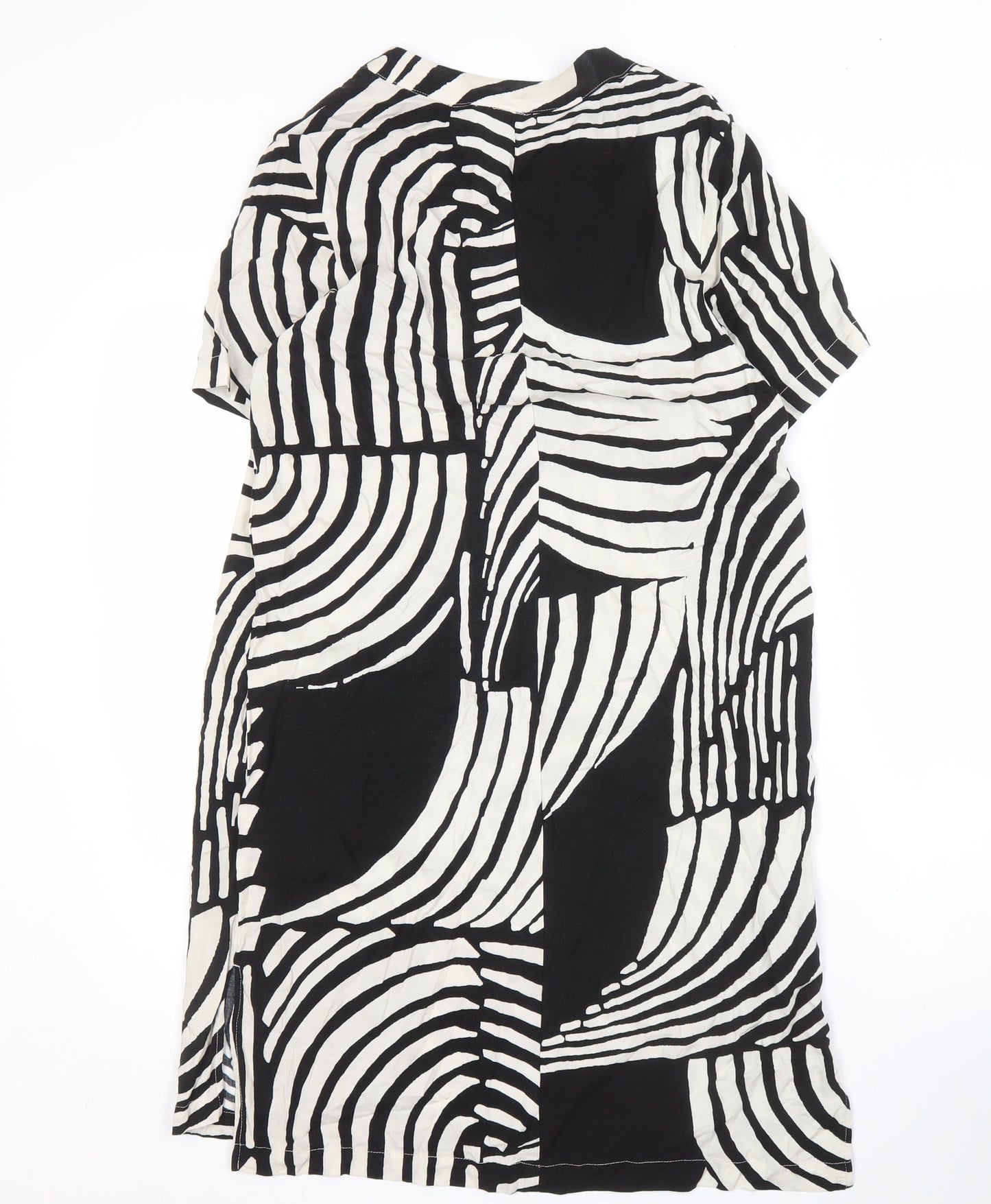H&M Women's Black & White Geometric Dress XS