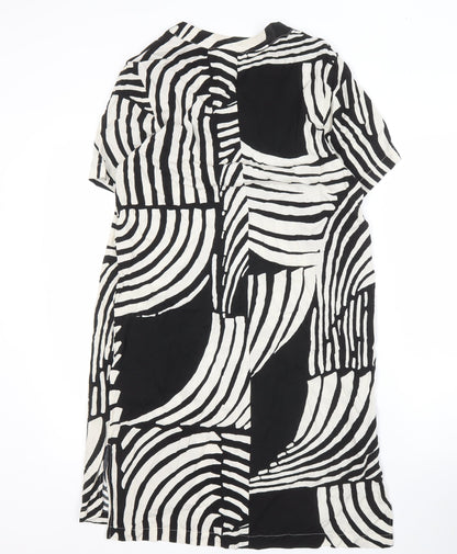 H&M Women's Black & White Geometric Dress XS