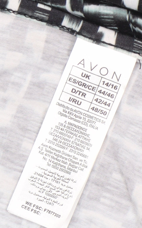 Avon Women’s Black Geometric Dress Size 14-16