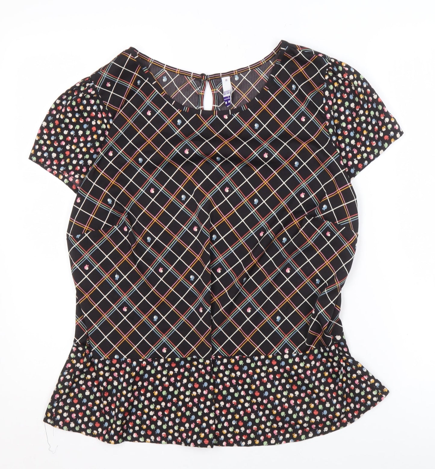 Womens UK Size 18 By Henry Holland Black Basic Blouse