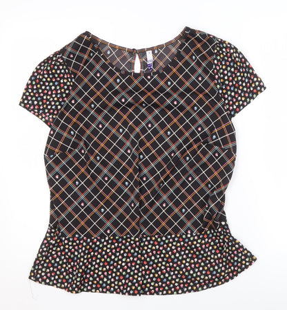 Womens UK Size 18 By Henry Holland Black Basic Blouse