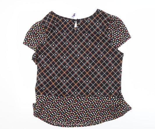 Womens UK Size 18 By Henry Holland Black Basic Blouse
