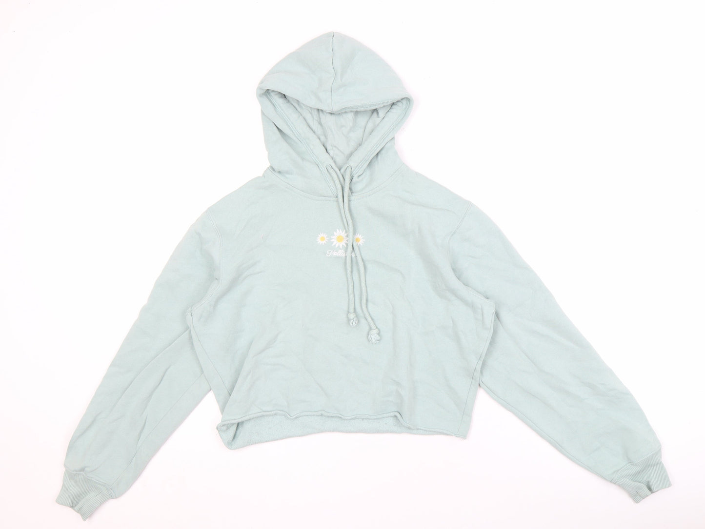Hollister Women's Green Pullover Hoodie in 2XS