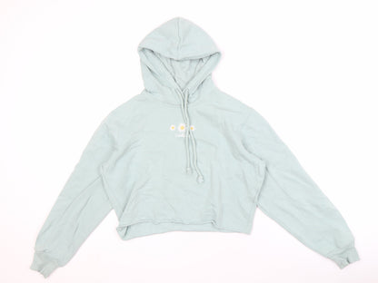 Hollister Women's Green Pullover Hoodie in 2XS