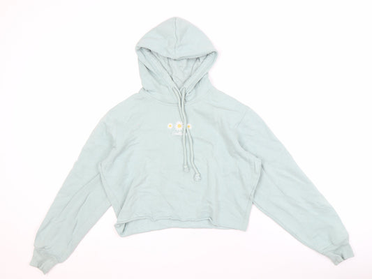Hollister Women's Green Pullover Hoodie in 2XS