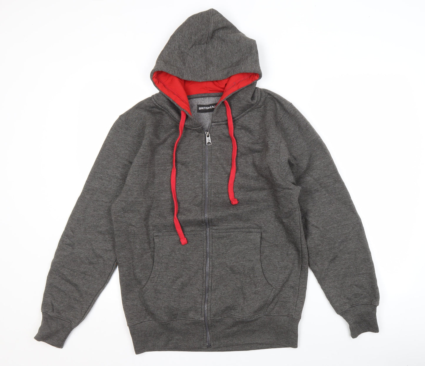 British-Eagle Men's Grey Full Zip Hoodie S