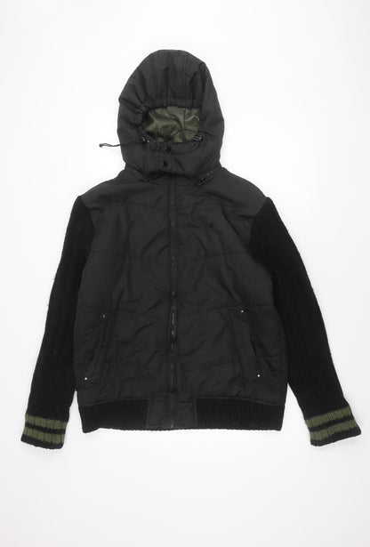 Mens UK Size M Matalan Black Puffer Jacket