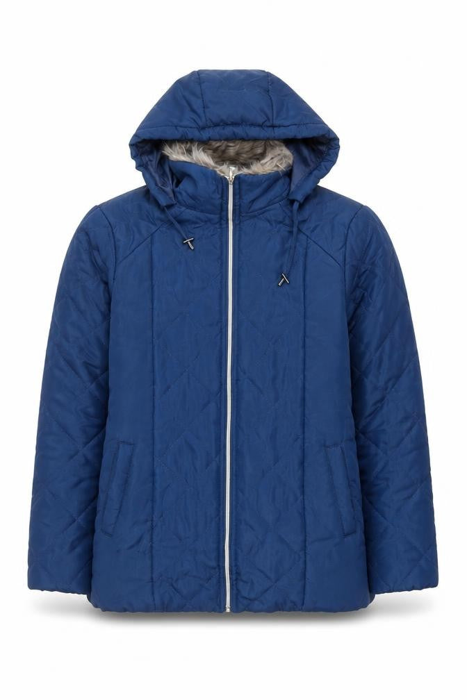 Womens UK Size S Casual Club Blue Puffer Jacket
