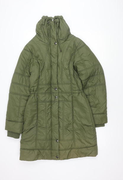 Womens UK Size 10 ETAGE Green Puffer Jacket
